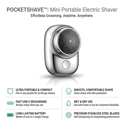 PocketShave™ – Mini Portable Electric Shaver