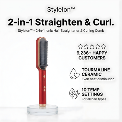 StyleIon™ – 2-in-1 Ionic Hair Straightener & Curling Comb