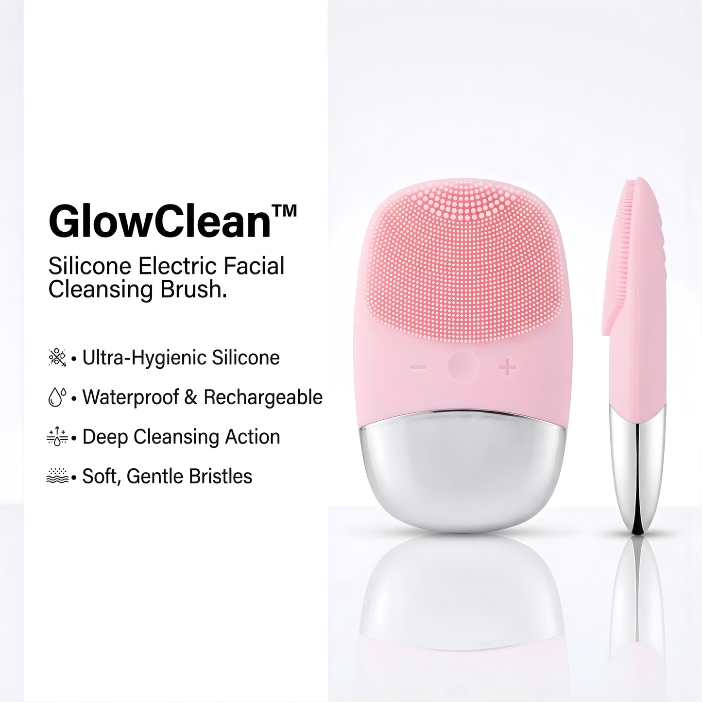 GlowClean™ – Silicone Electric Facial Cleansing Brush