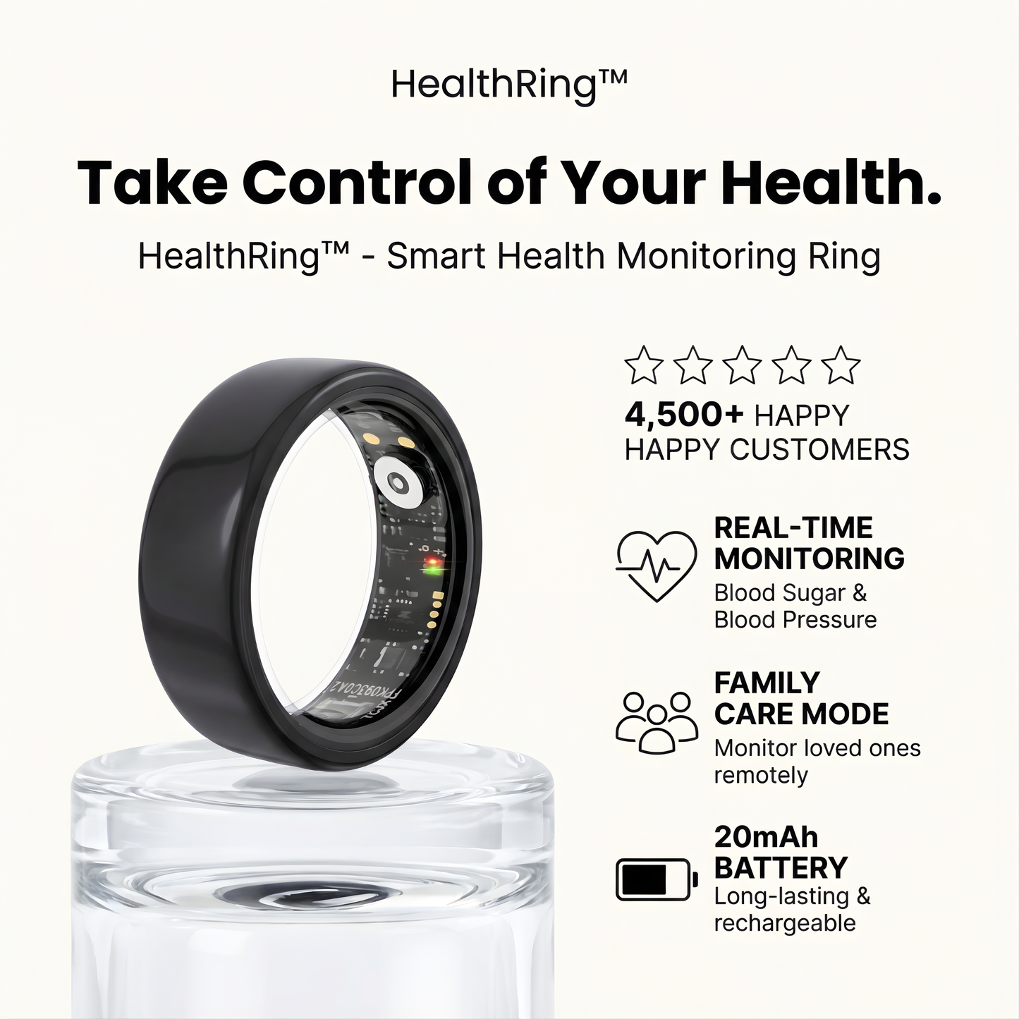 HealthRing™ – Smart Health Tracking Ring