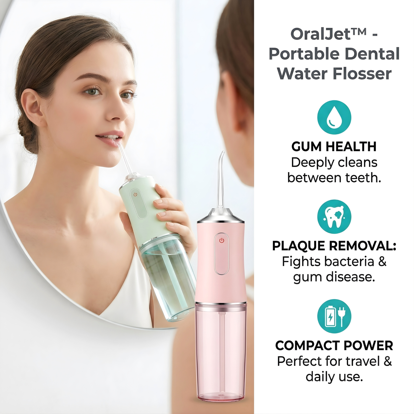 OralJet™ – Portable Dental Water Flosser