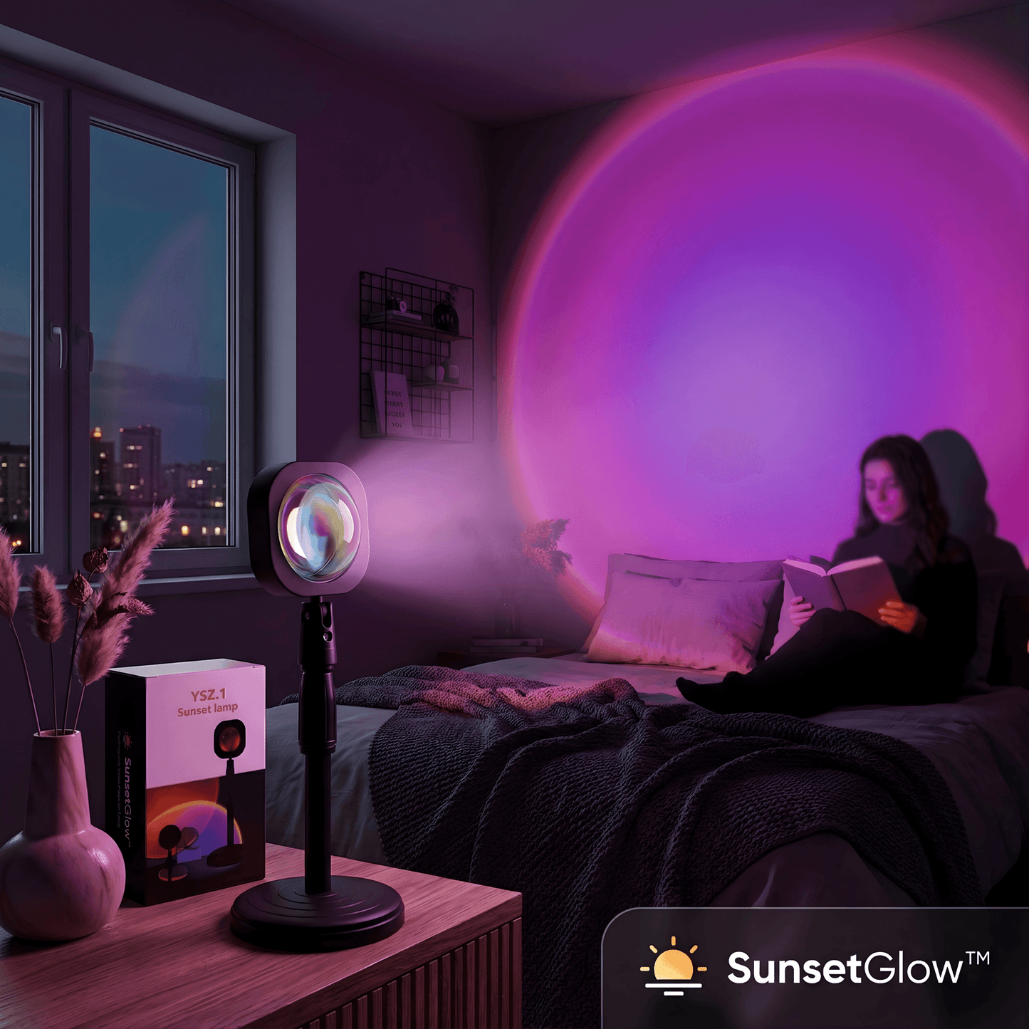 SunsetGlow™ – Viral Sunset Lamp with 16+ Colours