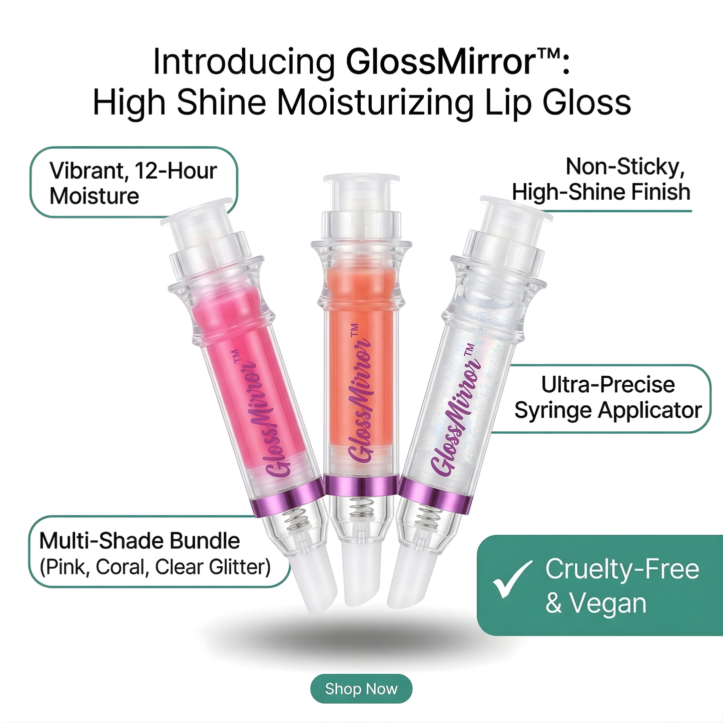 GlossMirror™ – High Shine Moisturizing Lip Gloss