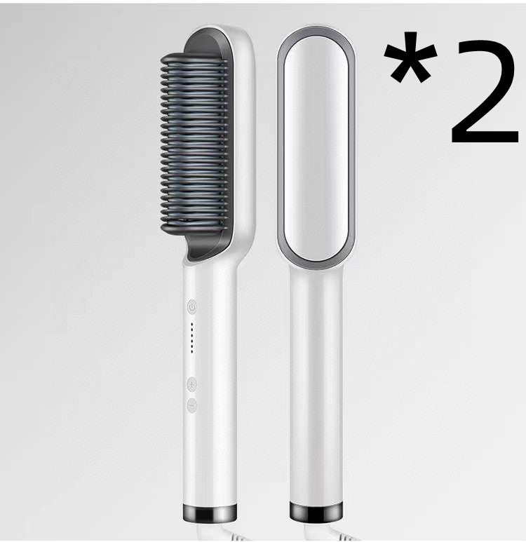 2-in-1 Negative Ion Hair Straightener & Curling Comb