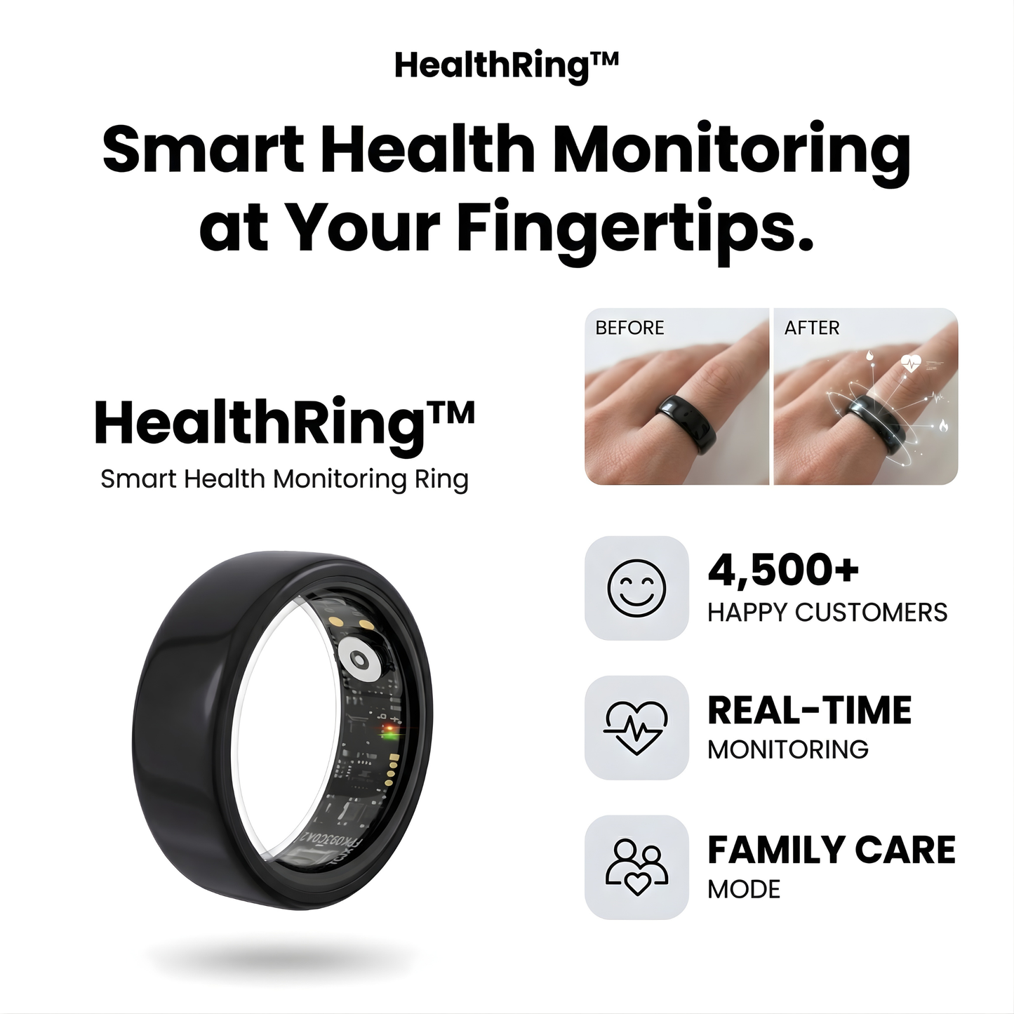 HealthRing™ – Smart Health Tracking Ring