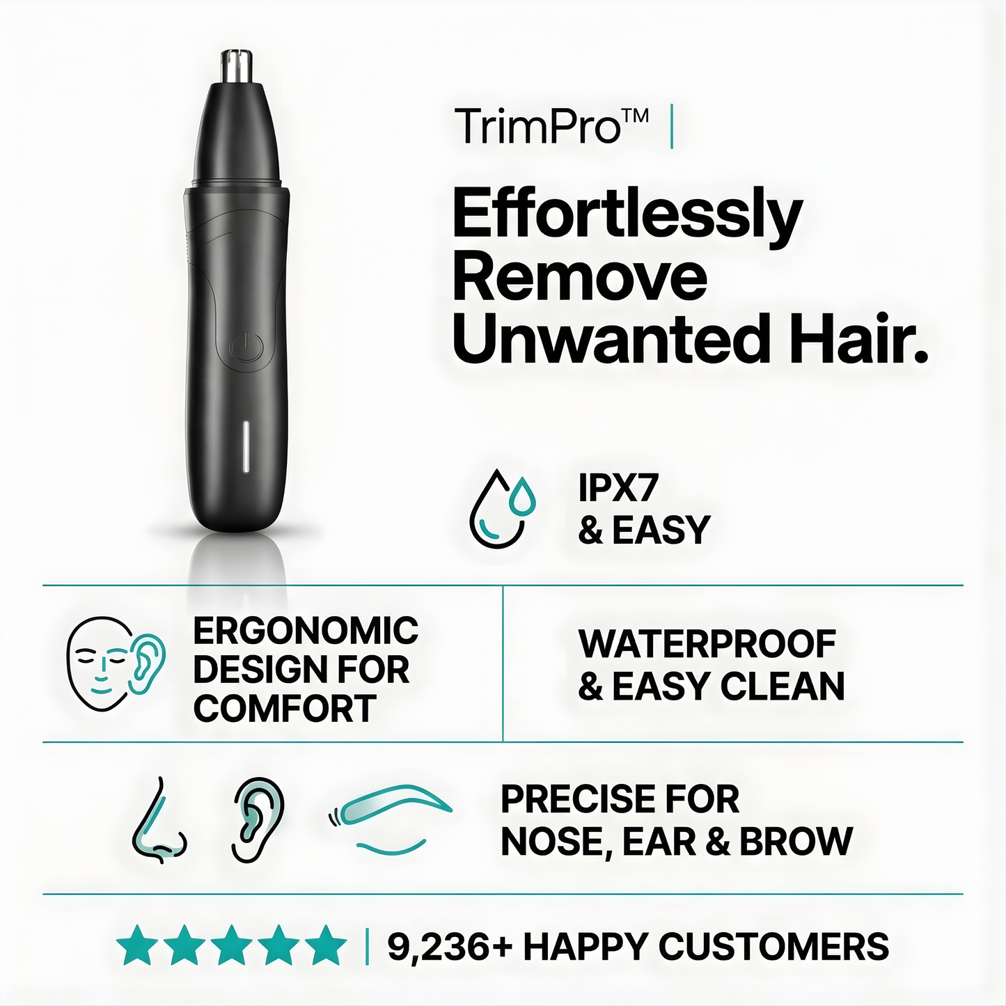 TrimPro™ – Wireless Rechargeable Hair Trimmer