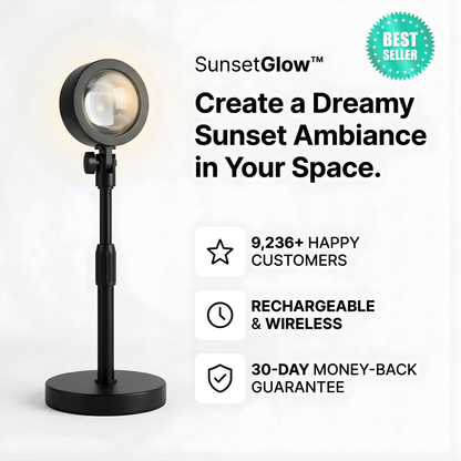 SunsetGlow™ – Viral Sunset Lamp with 16+ Colours