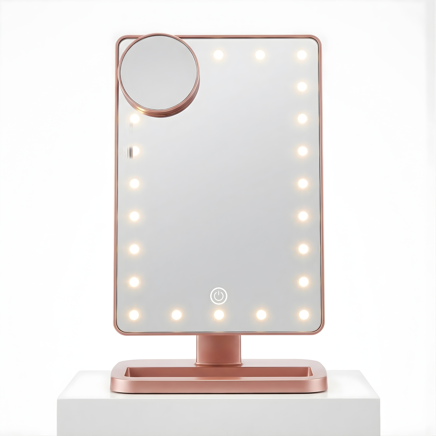 GlowMirror™ – LED Makeup Mirror With Bluetooth Speaker