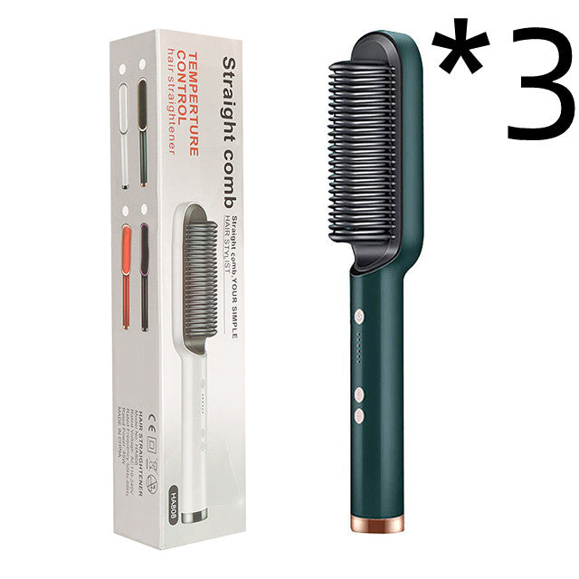 2-in-1 Negative Ion Hair Straightener & Curling Comb