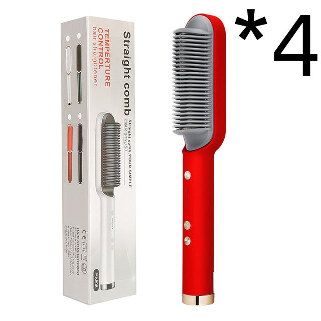 2-in-1 Negative Ion Hair Straightener & Curling Comb