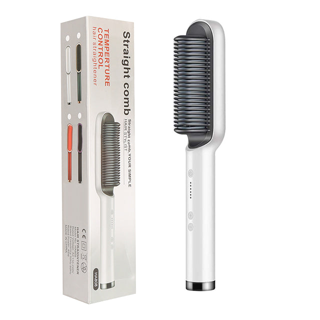 2-in-1 Negative Ion Hair Straightener & Curling Comb