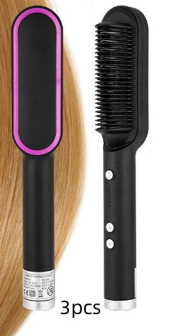 2-in-1 Negative Ion Hair Straightener & Curling Comb
