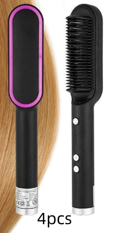 2-in-1 Negative Ion Hair Straightener & Curling Comb
